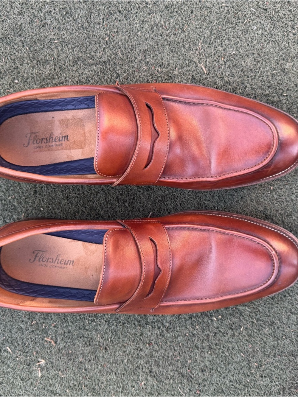 Florsheim Brown Leather Penny Loafers Classic Slip on Dress Shoes Men’s 13M